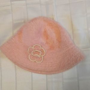 Angora Pink Bucket Hat Never Worn